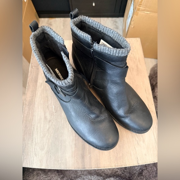 Merrell Women's Shiloh II Zip Waterproof Ankle Boot in size 9.5 black - Picture 3 of 10